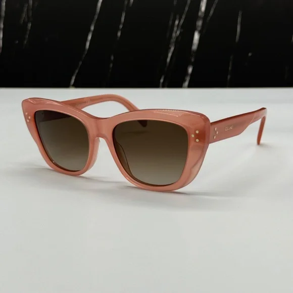 NEW CL40199I 74K CELINE PINK GREY CAT EYE WOMEN CELINE SUNGLASSES - Picture 4 of 10